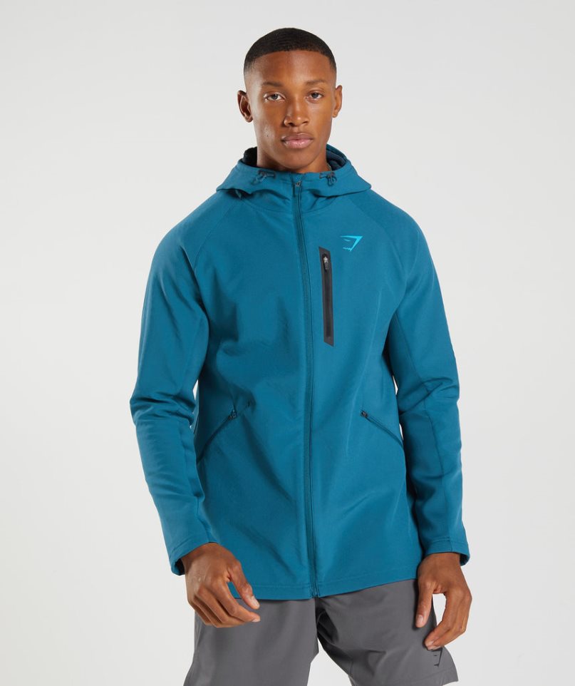 Men\'s Gymshark Apex Jackets Turquoise | CA 73AND5